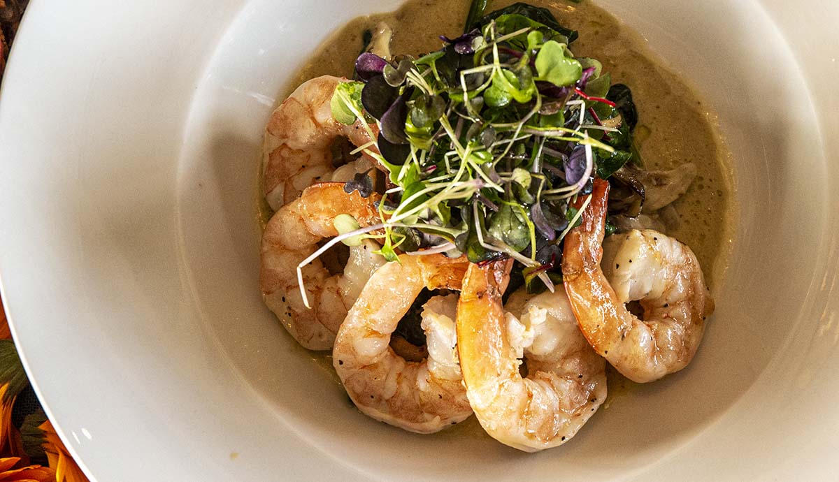 Butter Poached Colossal Shrimp in a Lemon Cream Sauce